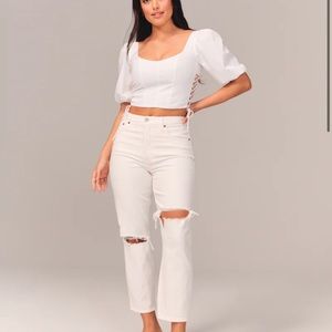 Abercrombie curve love mom jeans